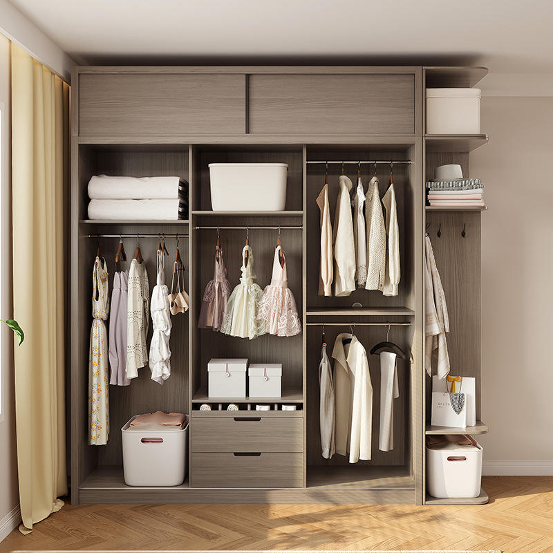 Home bedroom corner wardrobe desk integrated L-shaped dressing table multi-functional cloakroom wardrobe