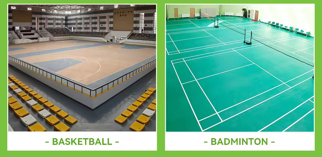 badminton pvc sports court flooring prices