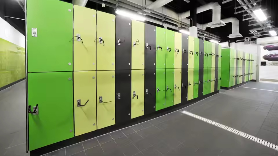 Health Swimming Pools Compact Board Toilet Partition Locker With High Quality