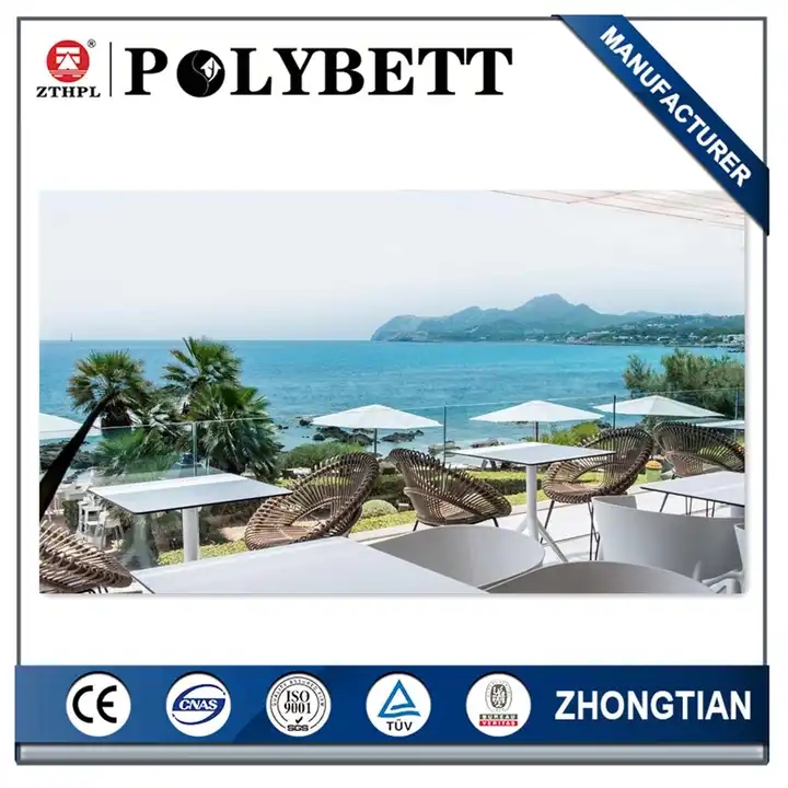 Factory Glossy Hpl Formica Phenolic Resin Compact Laminate Outdoor Table Top