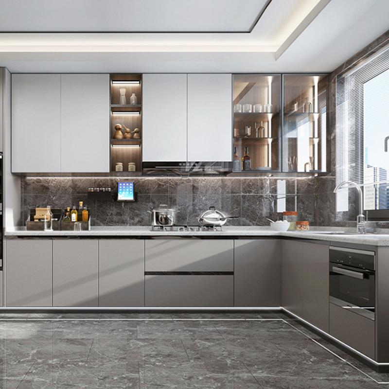 Melamine kitchen cabinets design sets modern luxury china armoire pour cuisine