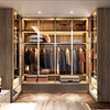 Cloakroom Furniture Clothes Storage Walk in Closet Wardrobe Black Wardrobes Cabinet Closet With Glass Door LED Lights