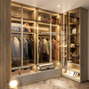 Cloakroom Furniture Clothes Storage Walk in Closet Wardrobe Black Wardrobes Cabinet Closet With Glass Door LED Lights