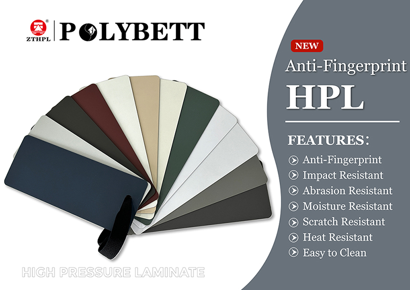 Invisible Touch Anti-fingerprint Surfaces Finish HPL Formica Sheet Supplier