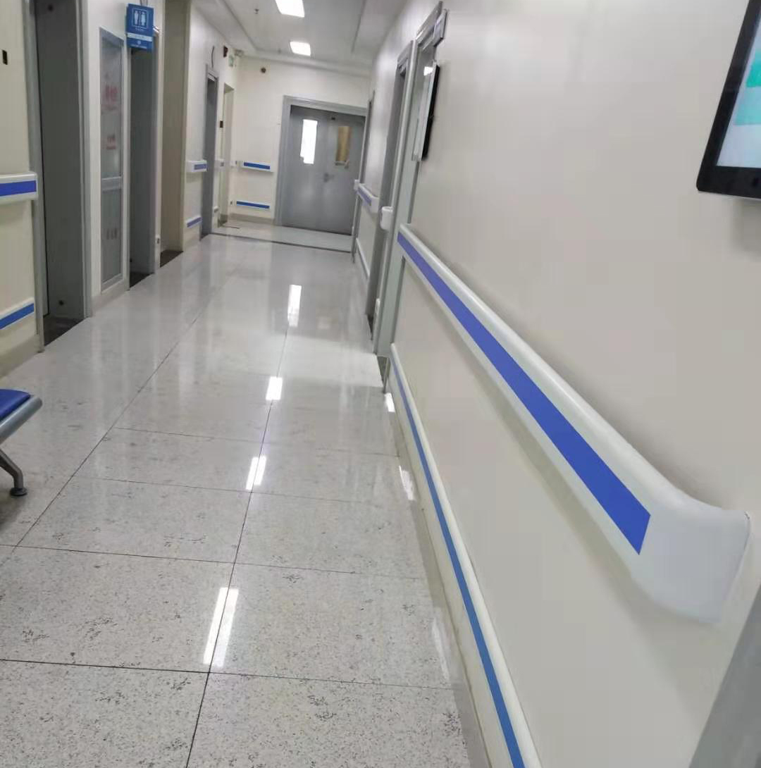 Medical PVC Wall Handrail For Hospital Corridor