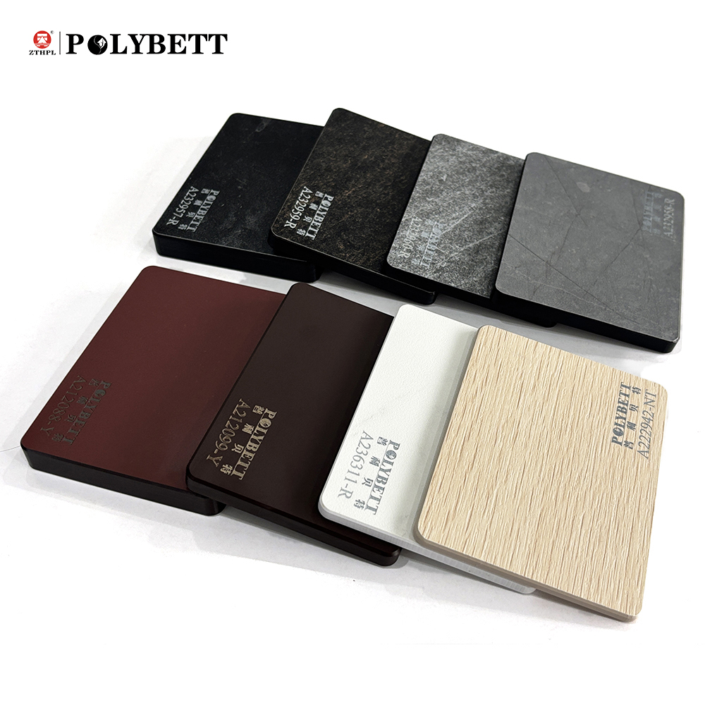 Polybett Compact Color Core HPL Solid Color Laminate for Kitchen Cabinet Toilet Partition Lab Countertop