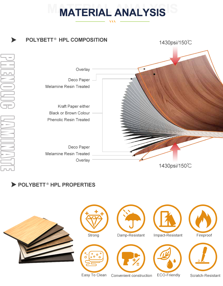 HPL compact laminate bowling lane low friction surface
